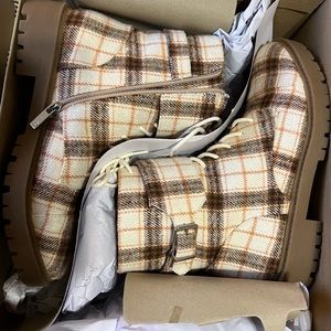 Jessica Simpson plaid boots